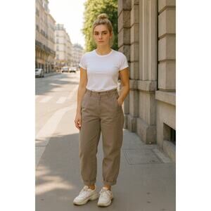 NWT Everlane Barrell Pant in Khaki Baggy Relaxed Fit‎ size 0